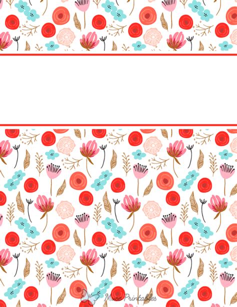 Floral Printable Binder Covers